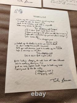 John Lennon The Solo Years Lyric Prints Ltd Edition # 271/1000