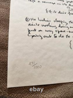 John Lennon The Solo Years Lyric Prints Ltd Edition # 271/1000