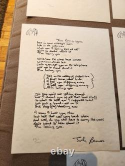 John Lennon The Solo Years Lyric Prints Ltd Edition # 271/1000