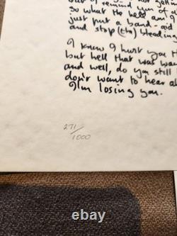 John Lennon The Solo Years Lyric Prints Ltd Edition # 271/1000
