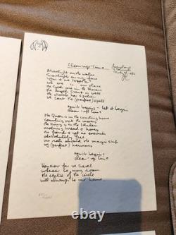 John Lennon The Solo Years Lyric Prints Ltd Edition # 271/1000
