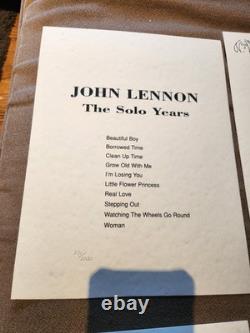 John Lennon The Solo Years Lyric Prints Ltd Edition # 271/1000
