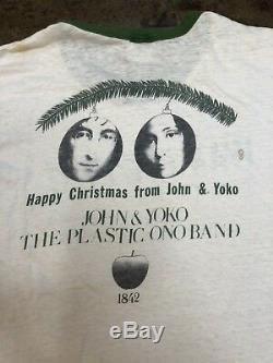 John Lennon Tshirt Vtg Beatles 70s War Is Over Yoko Plastic Ono Band Shirt Rare