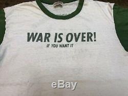 John Lennon Tshirt Vtg Beatles 70s War Is Over Yoko Plastic Ono Band Shirt Rare