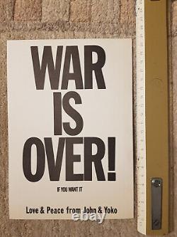 John Lennon WAR IS OVER Postcard vintage (Beatles Yoko Ono)