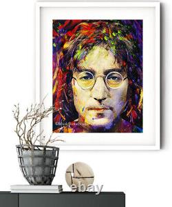 John Lennon Wall Art Beatles Lennon Art Print John Lennon Portrait Pop Culture