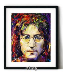 John Lennon Wall Art Beatles Lennon Art Print John Lennon Portrait Pop Culture