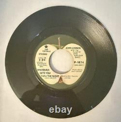 John Lennon Whatever Gets You Thru The Night/same Promo Apple 45 Beatles John Lennon Whatever Gets You Thru The Night/same Promo Apple 45 Beatles