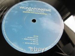 John Lennon Wonsaponatime EU DBL Vinyl LP w Promo Flat 98674 Beatles Once Upon