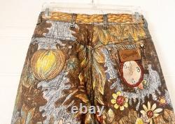 John Lennon Wrangler Tapestry Jeans Pants Pop Art Collage Beatles 1970 Vintage