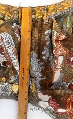 John Lennon Wrangler Tapestry Jeans Pants Pop Art Collage Beatles 1970 Vintage