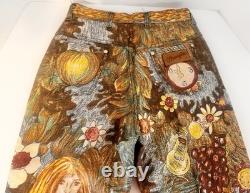 John Lennon Wrangler Tapestry Jeans Pants Pop Art Collage Beatles 1970 Vintage