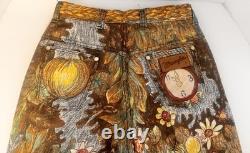 John Lennon Wrangler Tapestry Jeans Pants Pop Art Collage Beatles 1970 Vintage