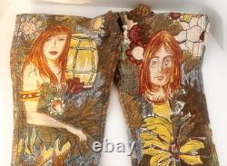 John Lennon Wrangler Tapestry Jeans Pants Pop Art Collage Beatles 1970 Vintage