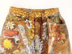 John Lennon Wrangler Tapestry Jeans Pants Pop Art Collage Beatles 1970 Vintage
