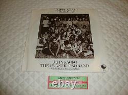 John Lennon & Yoko Ono Happy Xmas 7 Green vinyl with jukebox sleeve + Tag