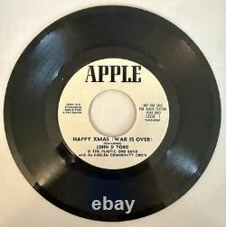 John Lennon & Yoko Ono Happy Xmas (War Is Over) Apple WLP Promo 45 Beatles Rare