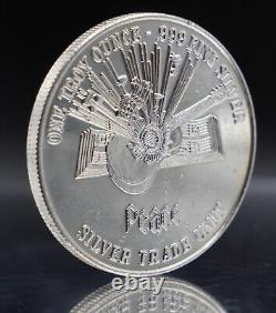 John Lennon Yoko Ono The Beatles Music PEACE 1oz 999 FINE Silver round C4124