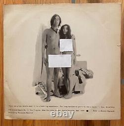 John Lennon Yoko Ono Two Virgins Mono Sleeve Ex++ Vinyl Lp Beatles Uk Prs Apple