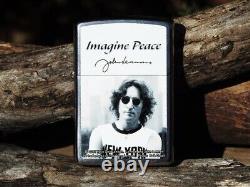 John Lennon Zippo Lighter Imagine Peace The Beatles European Rare