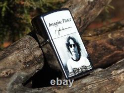 John Lennon Zippo Lighter Imagine Peace The Beatles European Rare