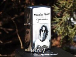 John Lennon Zippo Lighter Imagine Peace The Beatles European Rare