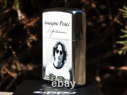 John Lennon Zippo Lighter Imagine Peace The Beatles European Rare