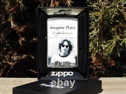 John Lennon Zippo Lighter Imagine Peace The Beatles European Rare