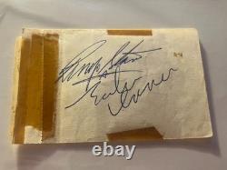 John Lennon and Ringo Starr 1964 Autographs with original ticket The Beatles