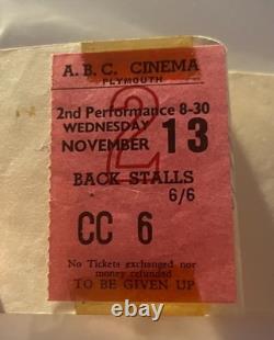 John Lennon and Ringo Starr 1964 Autographs with original ticket The Beatles