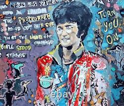 John Lennon-'day in the life'-Beatles art (CELEBRITY COLLECTED ART) KATA BILLUPS
