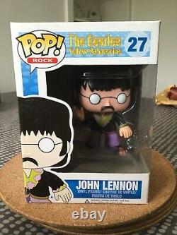 John Lennon funko pop 27 (The Beatles) 2012 + pop protector