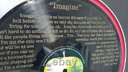 John Lennon laser etched lyrics limited edition vinyl framed record display