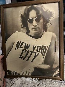 John Lennon photograph wearing New York City shirt The Beatles Greatest Old Men