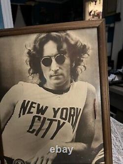 John Lennon photograph wearing New York City shirt The Beatles Greatest Old Men