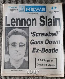 John Lennon shot Beatles (3) newspapers on the death of a beloved figure