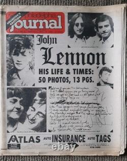 John Lennon shot Beatles (3) newspapers on the death of a beloved figure