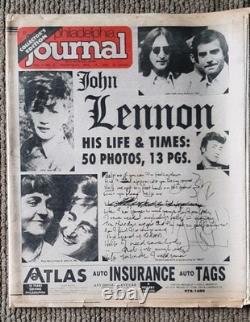 John Lennon shot Beatles (3) newspapers on the death of a beloved figure
