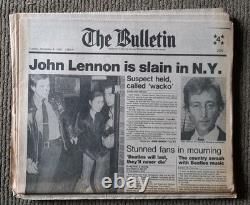 John Lennon shot Beatles (3) newspapers on the death of a beloved figure