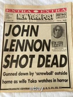 John Lennon shot Beatles newspaper death, icon