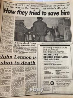 John Lennon shot Beatles newspaper death, icon