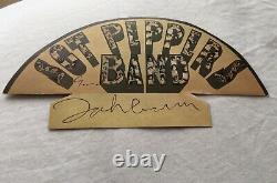 John lennon Autograph Signed Onto Piece Of Sgt Pepper Pullout Insert The Beatles