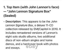 John lennon (Beatles) Signature Box Set (with John Lennon's face) Sealed