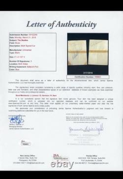 Jsa Beatles Signed Album Page John Lennon Ringo Starr George Harrison No Paul