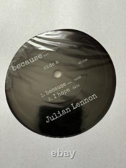 Julian Lennon SIGNED 4 Track Vinyl BECAUS LTD EP John The Beatles RARE NEW