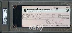 June 1971 John Lennon Beatles Auto Signed Bank Personal Check Psa/dna Ultra Rare