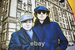 KEVIN STARK L. E. LITHOGRAPH OF THE BEATLES JOHN LENNON & YOKO ONO wDakota Build