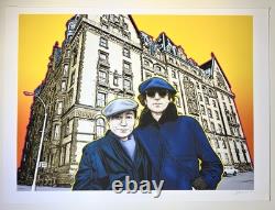 KEVIN STARK L. E. LITHOGRAPH OF THE BEATLES JOHN LENNON & YOKO ONO wDakota Build
