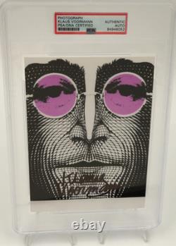 KLAUS VOORMANN PSA AUTO Authentic Signed Photo Musician JOHN LENNON The Beatles