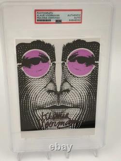 KLAUS VOORMANN PSA AUTO Authentic Signed Photo Musician JOHN LENNON The Beatles